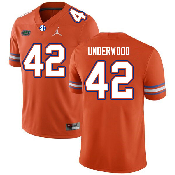 Men #42 Rocco Underwood Florida Gators College Football Jerseys Sale-Orange